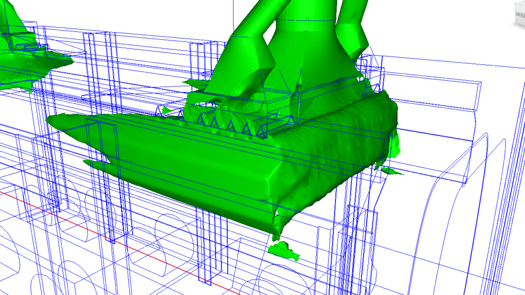 Etude des vitesses en iso surface CFD d'un systèmes d'aspiration des poussières de clinker